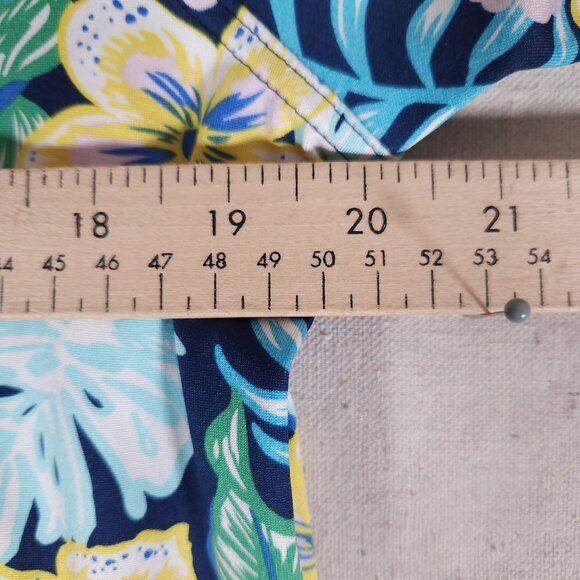 Stella Parker Tropical Floral Dress Womens Large Zip Colorful Athleisure FLAWS - Picture 4 of 15